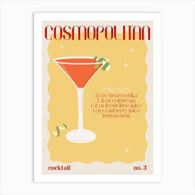 Cosmopolitan Cocktail Art Print