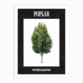 Poplar Tree Pixel Illustration 1 Poster Art Print