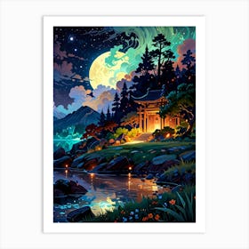 Night In The Moonlight Art Print