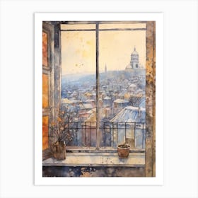 Winter Cityscape Istanbul Turkey Art Print