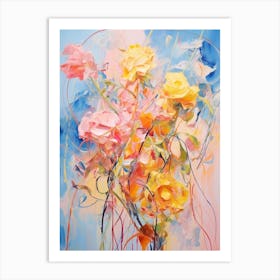 Abstract Flower Painting Rose 4 Art Print