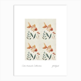 Cute Animals Collection Goldfish 1 Art Print