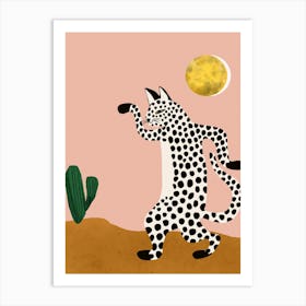 Jazzy Wild Cat Art Print