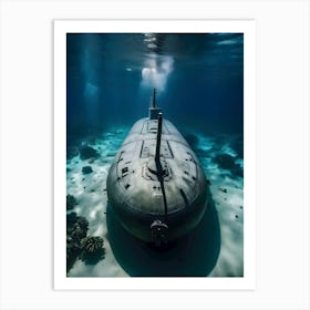 Underwater Submarine -Reimagined Art Print