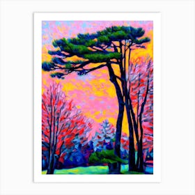 Eastern White Pine Tree Cubist Art Print