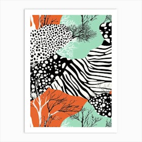 Abstract Botanical Pattern 4 Art Print