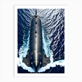 Submarine In The Ocean-Reimagined 22 Art Print