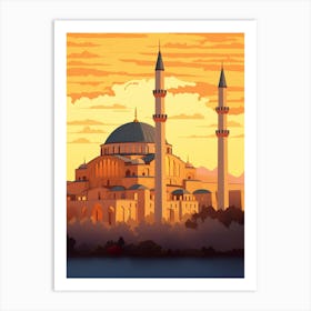 Hagia Sophia Ayasofy Modern Pixel Art 2 Art Print