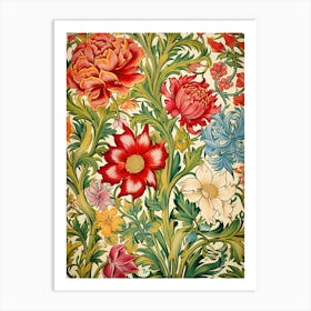 Floral Wallpaper 319 Art Print