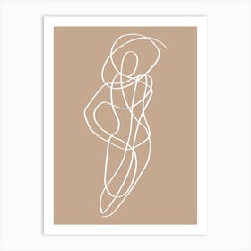 Tangled Lines Woman 1 Art Print
