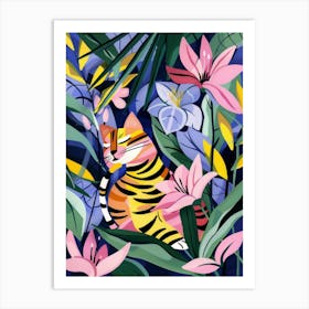 Tiger In The Jungle 55 Art Print