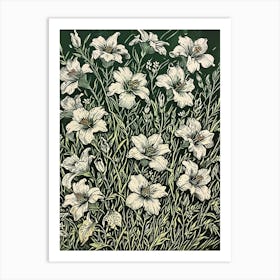 White Flowers Art Print