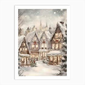 Christmas Village 6 Art Print