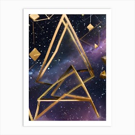 Golden Triangles In Space Art Print