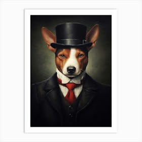 Gangster Dog Basenji Dog Art Print