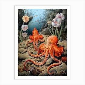 Friendly Octopus 1 Art Print