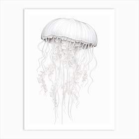 Turritopsis Dohrnii Importal Jellyfish Watercolour 8 Art Print