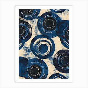 Blue Circles 7 Art Print