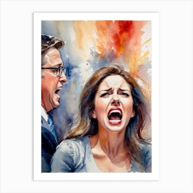 Screaming Woman Art Print