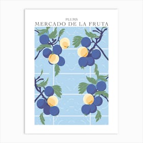 Mercado De La Fruta Plums Illustration 4 Poster Art Print