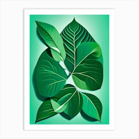 Spearmint Leaf Vibrant Inspired 3 Art Print