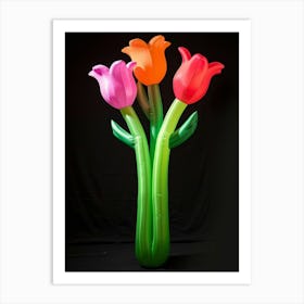 Bright Inflatable Flowers Tulip 1 Art Print
