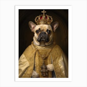 Pug King Art Print