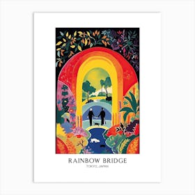 Rainbow Bridge, Tokyo, Japan, Colourful 1 Art Print