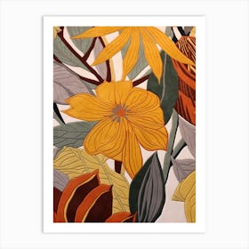 Fall Botanicals Daffodil 1 Art Print