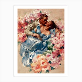Kiss Of Roses Art Print