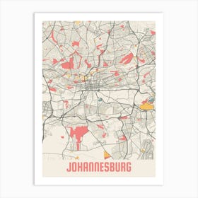 Johannesburg Map Poster Art Print