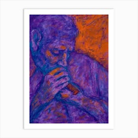 Man Playing A Flute Art Print