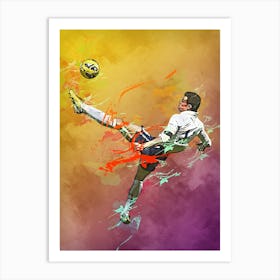 Gareth Bale bicycle kick 1 Art Print