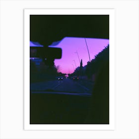 Under the purple sky Art Print