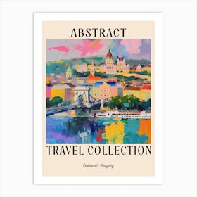 Abstract Travel Collection Poster Budapest Hungary 3 Art Print