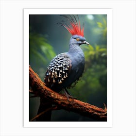 Tropical Elegance: Crowned Pigeon Wall Poster Art Print