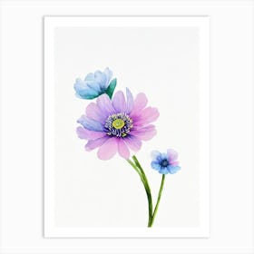 Anemone Watercolour Flower Art Print