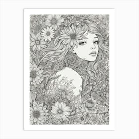 Flower Girl Art Print