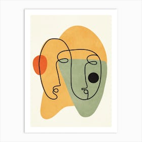 Abstract Faces 7 Art Print