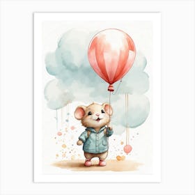 Mouse With Balloon Art Print