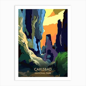 Carlsbad National Park Travel Poster Matisse Style 4 Art Print