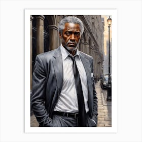 Black Man In Suit Art Print