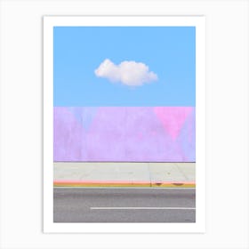 Lonely Pink Cloud Art Print