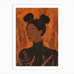 Black Girl In The Forest Art Print