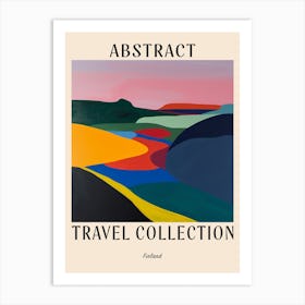 Abstract Travel Collection Poster Finland 1 Art Print