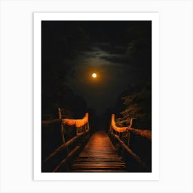 Moonlight Bridge 2 Art Print