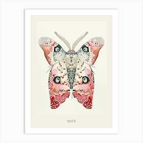 Colourful Insect Illustration Moth 49 Poster Art Print