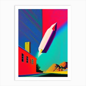 Comet Abstract Modern Pop Space Art Print