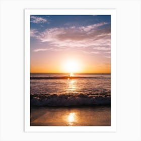Sunset Surfers Art Print
