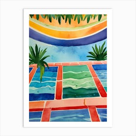 Pool Painting Art Print